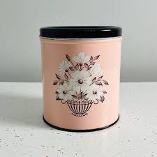 Vintage Decoware Pink and Black Canister, Storage Tin - Etsy