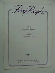 Deep Purple 1939 Sombre Demijour De Rose Mitchell Parish French English lyrics | eBay