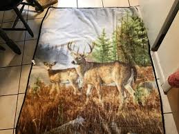 northwest deer blanket white tails at sunrise | eBay