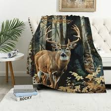 ONETECH Deer Camo Throw Blanket Cozy Plush Camouflage ...