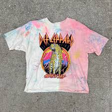 Def Leppard vintage tye dye urban outfitters tshirt... | Depop