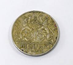 Vintage Defence Medal Of George VI 1939-1945 Unique ...