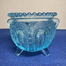 Vintage Degenhart Ice Blue Glass Gypsy Pot Toothpick Holder ...
