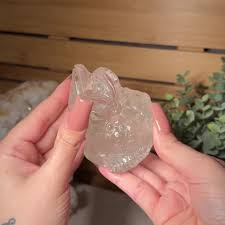 Large Clear Quartz Money Toad Carving Clear Quartz Crystal ...