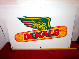 24x16 in - 2 SIDED DEKALB-ASGROW CORN FARMING ADV. SIGN THIN DIE CUT METAL - C47 | eBay
