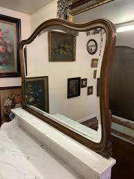 Outstanding Antique French Marble Top Mirror Back Commode/washstand Circa 1890 - Castle Antique Warehouse