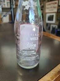 Vintage Early Applied Label Natrona Lancaster Pa Bottle Red Ribbon Chocolate | eBay