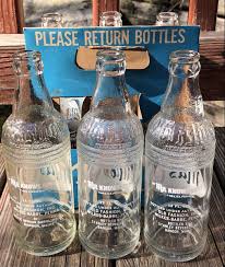 Vintage Ma's Old Fashion Soda Drink Beverage 6 Pack Bottles Set W/Carrier Holder | eBay