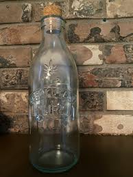 Vintage Italy Glass Absolutely Pure Milk Bottle with Cork Green w/ Embossed Cow | eBay