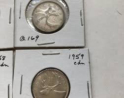 Vintage 1950s Complete Set of Canadian 80% Silver Quarters ...