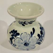 Vintage Delft Blue & White Flower Bud Vase Hand Painted ...
