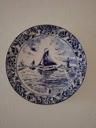 Large, XL, Delft Blue Handpainted Wall Plate - Etsy
