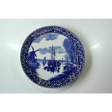 Boch - Blue and White Delfts Ceramic Wall Plate, Belgium ...