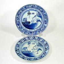 Copperton Lane: Pair 1950s Delft Birth Plates With Baby and ...