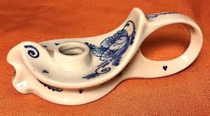 Delft Blue Holland Hand Painted Curved Candle Holder W/ Handle | eBay