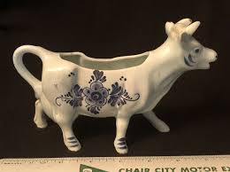 Antique DBL Delft Cow Creamer Handpainted | eBay