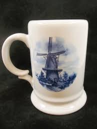 Delft Holland 1984 Ter Steege BV Blauw Porcelain Mug Stein ...