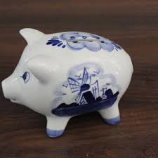 Antique Delft Piggy Bank, Hand-painted - Etsy