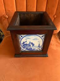 Antique Dutch Wood With 4 Hand Painted Tile Planter - Etsy UK