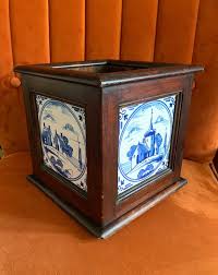 Antique Dutch Wood With 4 Hand Painted Tile Planter - Etsy UK