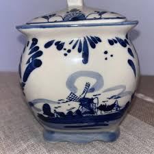 Delft Deco Hand Painted Lidded Jar From Holland - Etsy