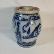 Wisconsin Pottery Salt Glazed Stoneware Water Jug with Brass ...