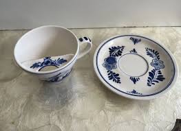 Hand Painted Delta Blue Teacup, E.H. 685 | eBay