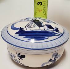 Beautiful Vintage Deco Trinket Box Holland Windmill Otelli ...