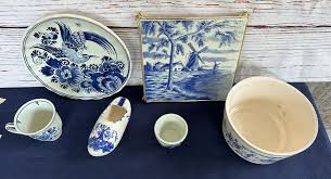 Vintage Lot 6 Pieces Delft Blue Holland Plate Cup Shoe ...