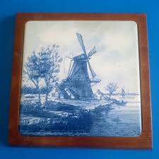 Dining | Blue Delft Windmill Tile Trivet | Poshmark