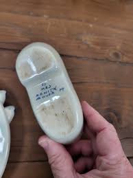 Vtg Hand Painted Dutch Delft Blue and White Ashtray and Clog ...