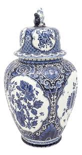 Delft Earthenware Vase from Boch Frères, 1950s | Chairish