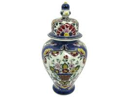 Vintage Polychrome Lidded Vase Urn Marked Regina Holland ...