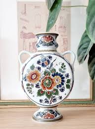 Vintage Royal Delft Polychrome Vase With 2 Handles. - Etsy