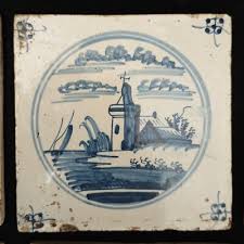 Antique Dutch Delft Set of 8 Tiles, 17-18th. Century (Q0849 ...