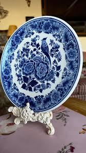 Buy Country European Pheasant Flowers Delft Blauw Toile Plate Online in India - Etsy