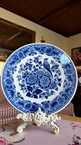 Country European Pheasant Flowers Delft Blauw Toile Plate - Etsy Ireland