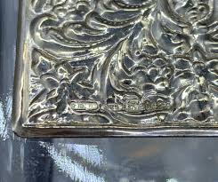 VINTAGE CRYSTAL OR GLASS DECANTER STERLING SILVER 925 ORNATE ...