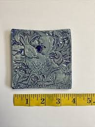 Hand Made Bunny Rabbit Porcelain Art Tile Backsplash Decor ...