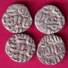 4 COINS SET- DELHI SULTAN TUGHLOUQUE SHAH 6 GANI RARE COIN ...