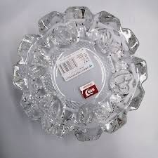 Round 13cm Quality Clear Glass Ashtray Butt Cigarette ...