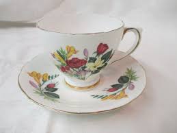 Vintage England Delphine bone china Cup & Saucer Freesia and ...