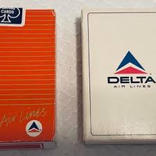 Delta Air Lines Playing Cards- Two Full Deck With Jokers. Package in Rough Condition, One Sealed Deck - Etsy