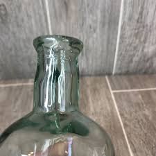 Vintage Green Hand Blown Glass Cruet With Stopper 9” Tall | eBay