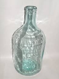 Vintage Teal Glass Demijohn Bottle: Large Farmhouse Vase - Etsy
