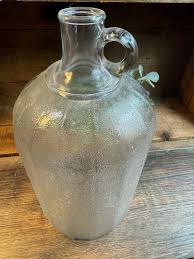 Vintage Owens Illinois Clear Glass Jug W Finger Handle and ...