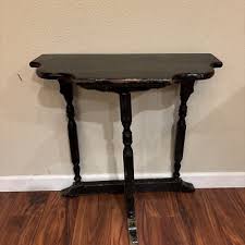 Antique Hanna's Furniture Wood Accent Table Black | eBay