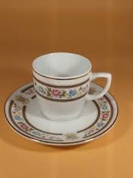 Chinese Fine Porcelain Demitasse Cup with Saucer - Flowers Gold | eBay