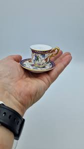 Due mini tazze in porcellana tedesca PEINT A LA MAIN ...