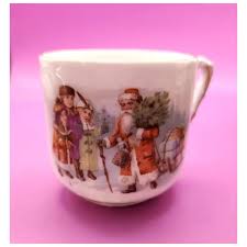 Santa Claus Porcelain Children's Cup. For Sale at Ruby Lane